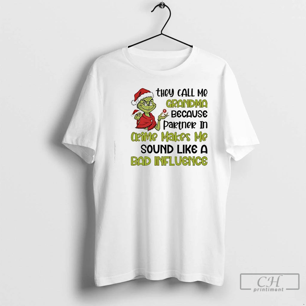 Premium Grinch Santa They Call Mo Grandma Because Partner In Crime Makes Me Sound Like