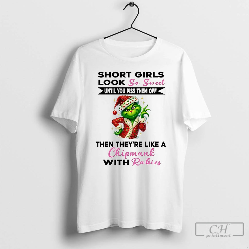Premium Grinch Short Girls Look So Sweet Theyre Like Chipmunk Christmas