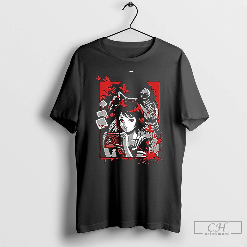 Premium Haunted Village Pixel Art Classic T Shirts