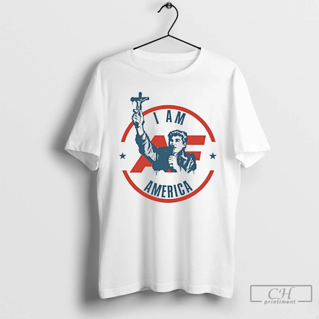 Premium I Am America First Crucifix