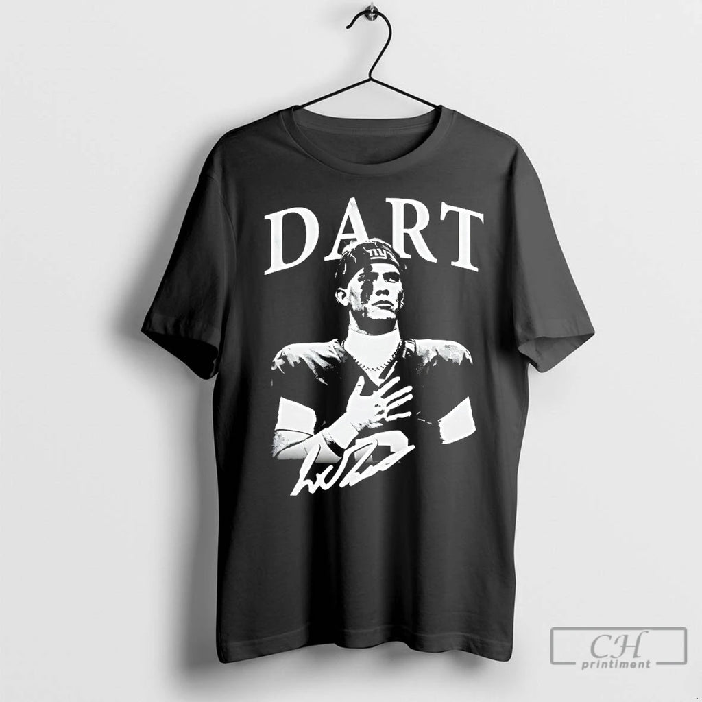 Premium Jaxson Dart New York Giants Signature Vintage