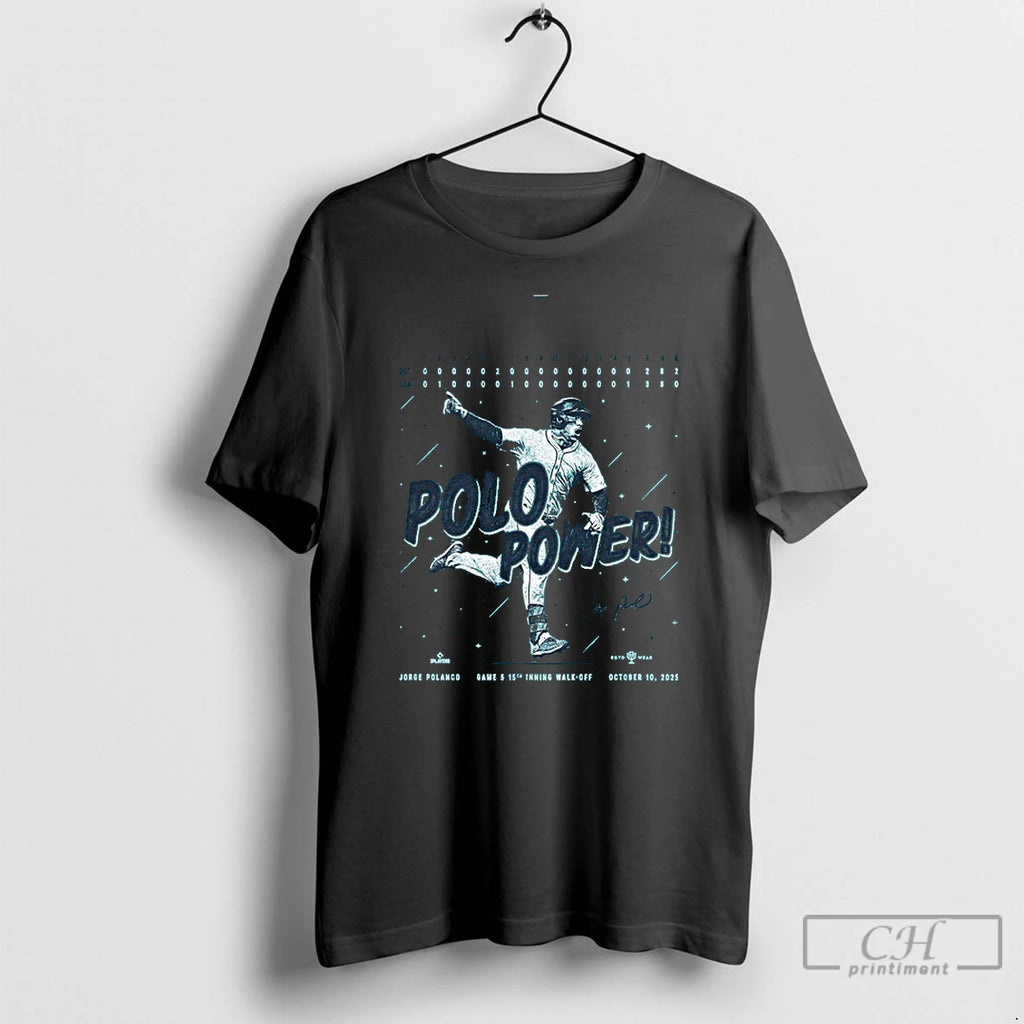 Premium Jorge Polanco Polo Power Game 5 15th Inning Walk Off October 10 2025