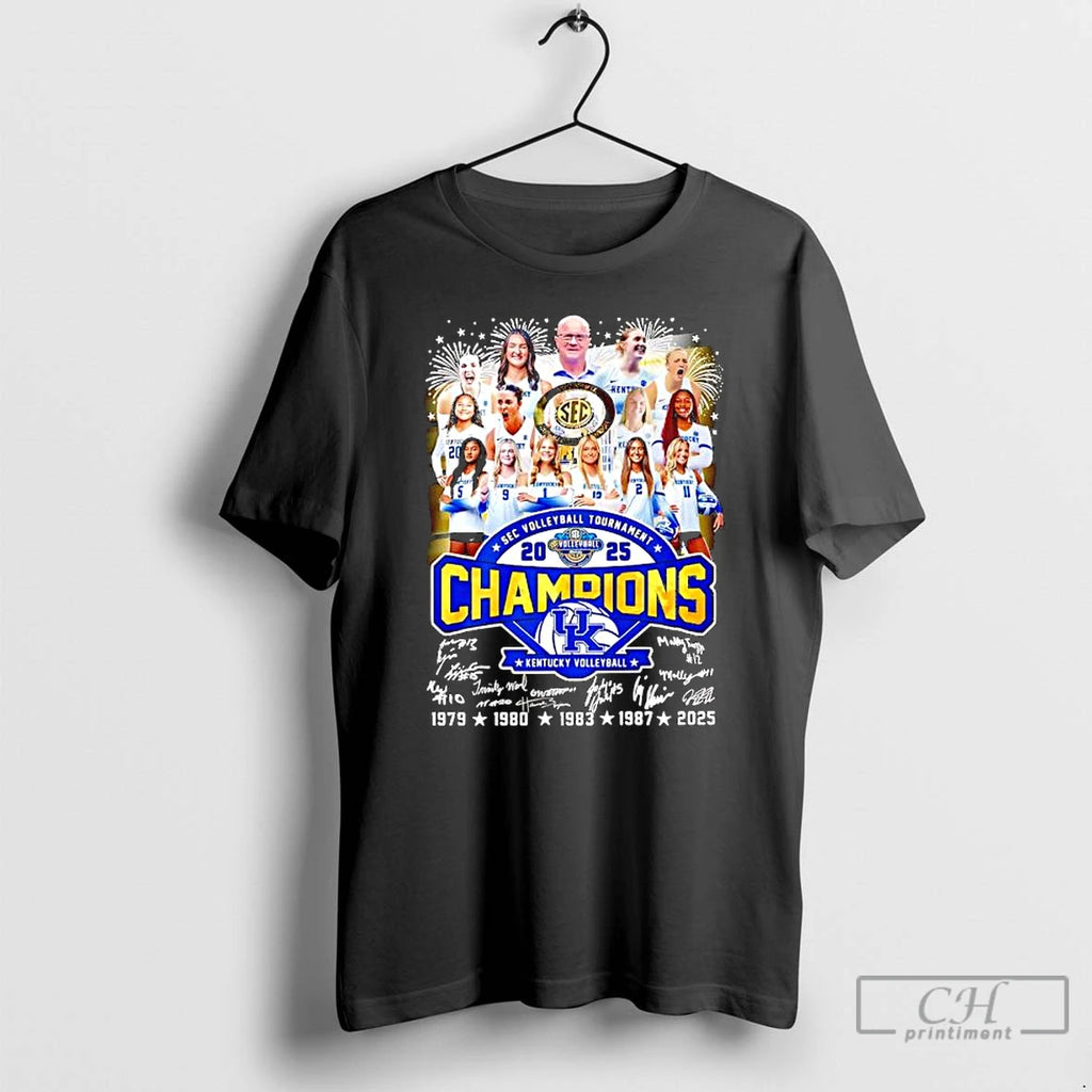 Premium Kentucky Sec Volleyball Tournament 2025 Champions Signatures