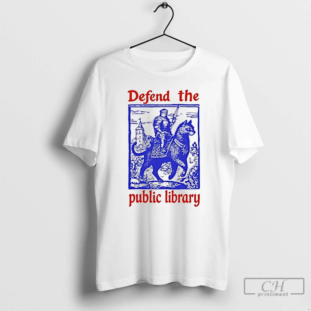 Premium Knight Cat Defend The Public Library