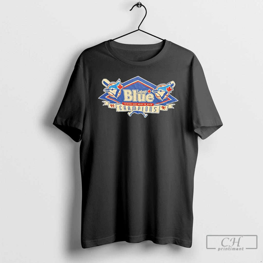 Premium Labatt Toronto Blue Jays Salutes Our Back To Back Champions Vintage T Shirts