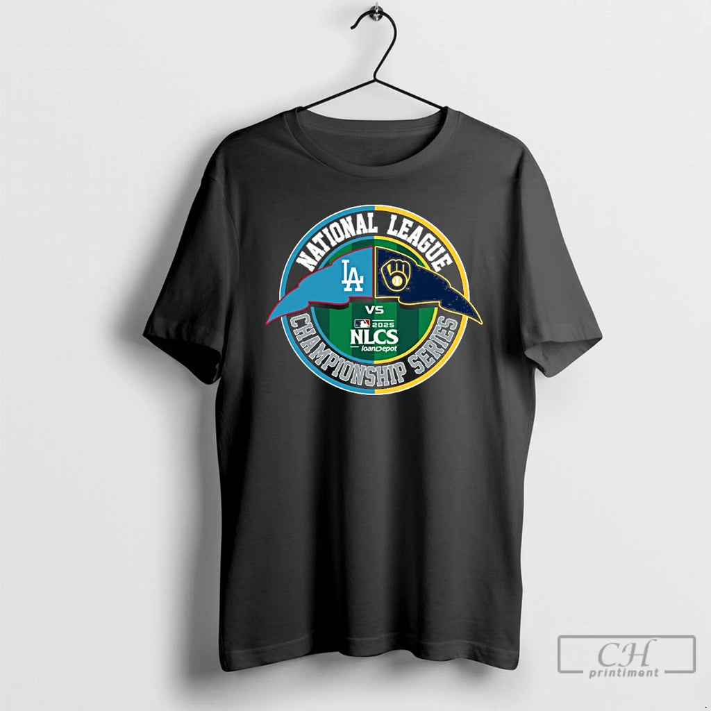 Premium Los Angeles Dodgers Vs Milwaukee Brewers 2025 Nlcs Championship Game T Shirts