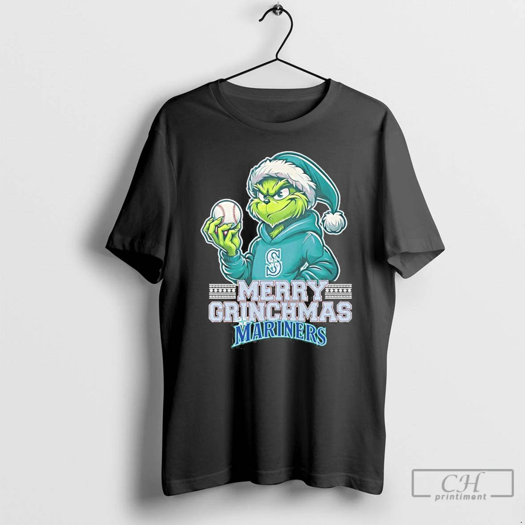 Premium Merry Grinchmas Grinch Seattle Mariners Christmas T Shirts