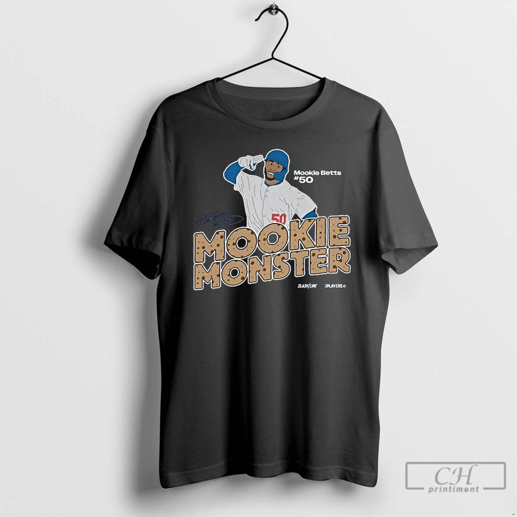 Premium Mookie Monster Mookie Betts 50 Signature Long Sleve T Shirts