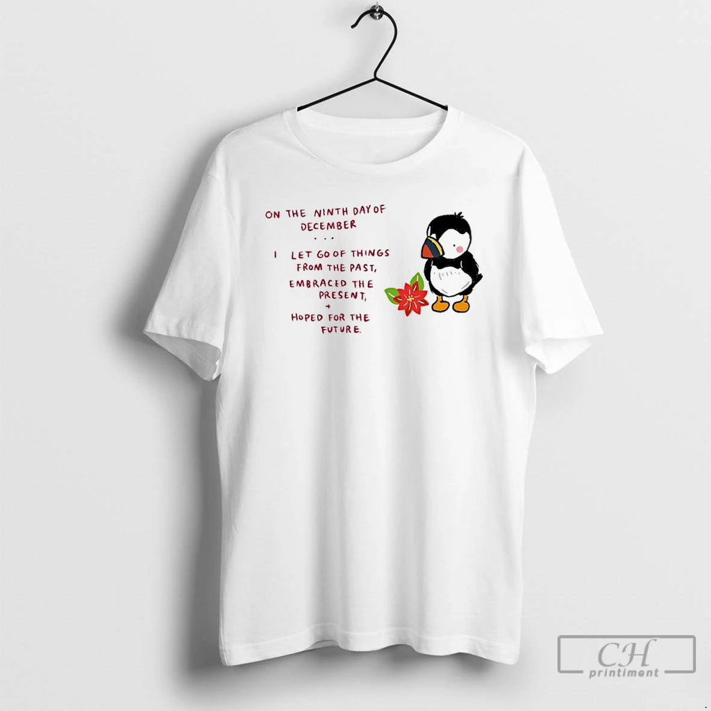 Premium Penguin Christmas On The Ninth Day Of December I Let Go Of Things From