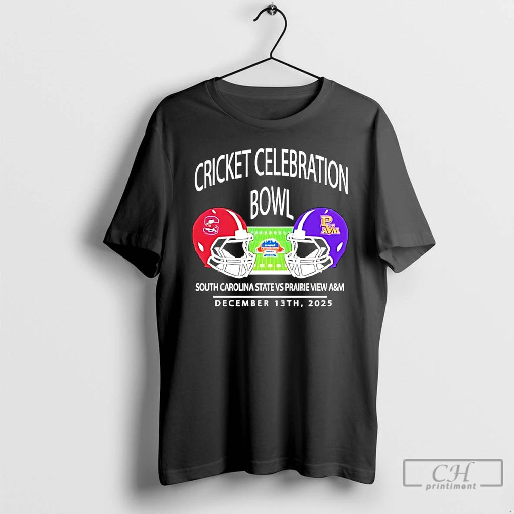 Premium South Carolia State Bulldogs Vs Prairie View Am 2025 Cricket Celebration Bowl T Shirts