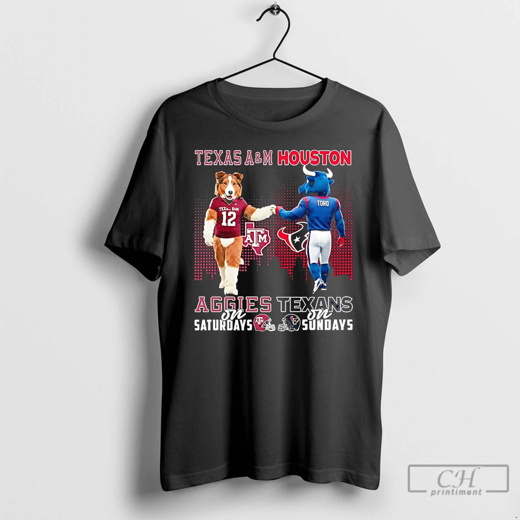 Premium Texas Am Aggies On Saturdays Houston Texans On Sundays Mascot