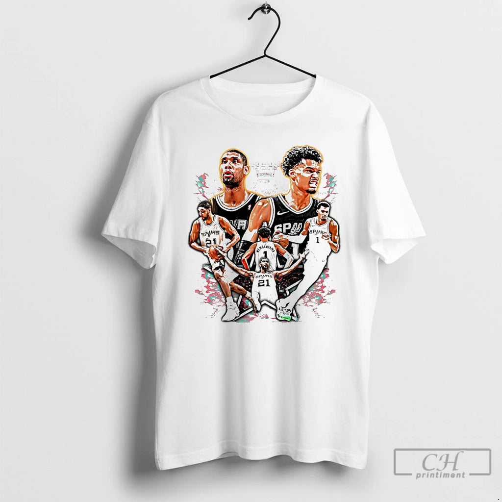 Premium Victor Wembanyama And Tim Duncan San Antonio Spurs