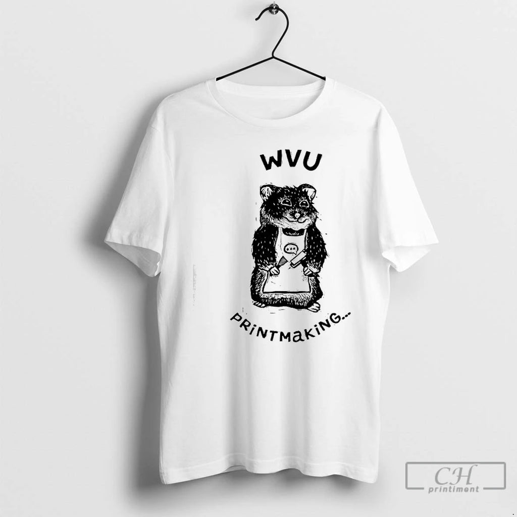 Premium West Virginia University Wvu Engraved Hamster Chef Printmaking