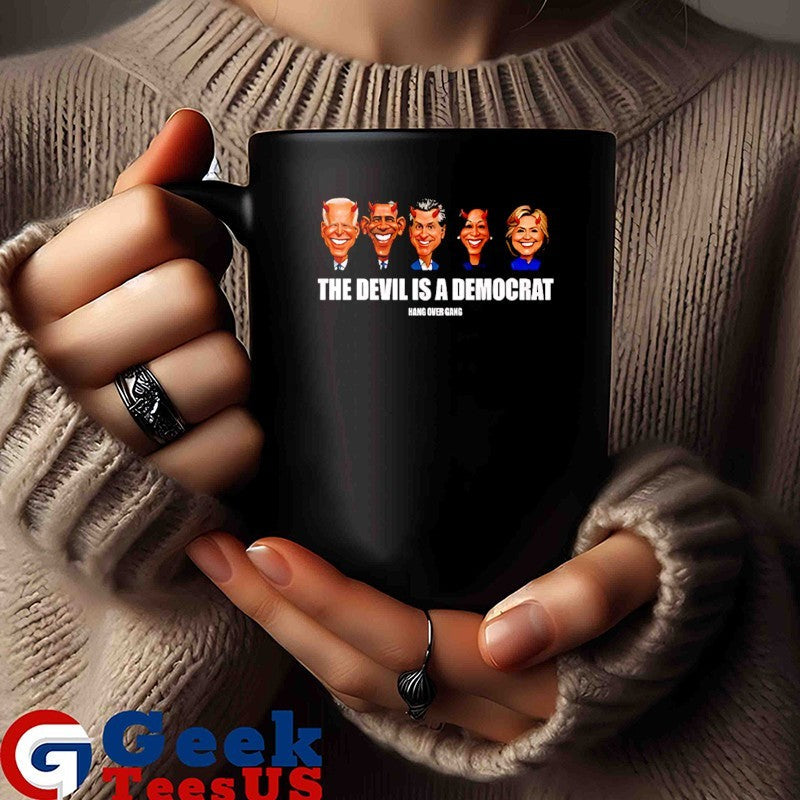 Presidents the devil is a democrat hand over gang caricature shirt