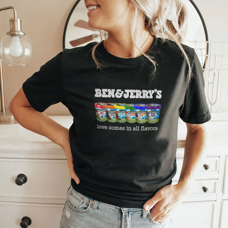 Pride Ben And Jerry’s Love Comes In All Flavors T Shirt