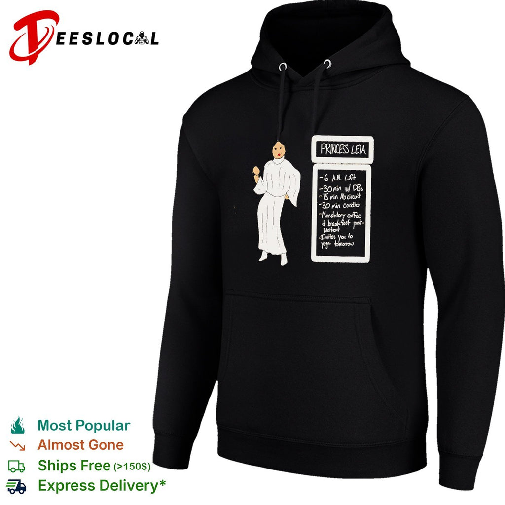 Princess Leia workout schedule shirt