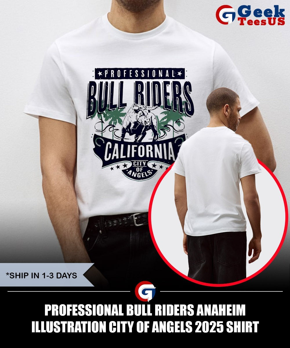 Professional Bull Riders Anaheim Illustration City Of Angels 2025 shirt