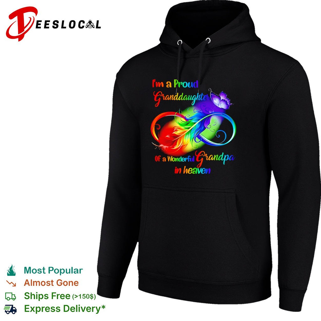 Proud Granddaughter of a Wonderful Grandpa in Heaven Memorial shirt