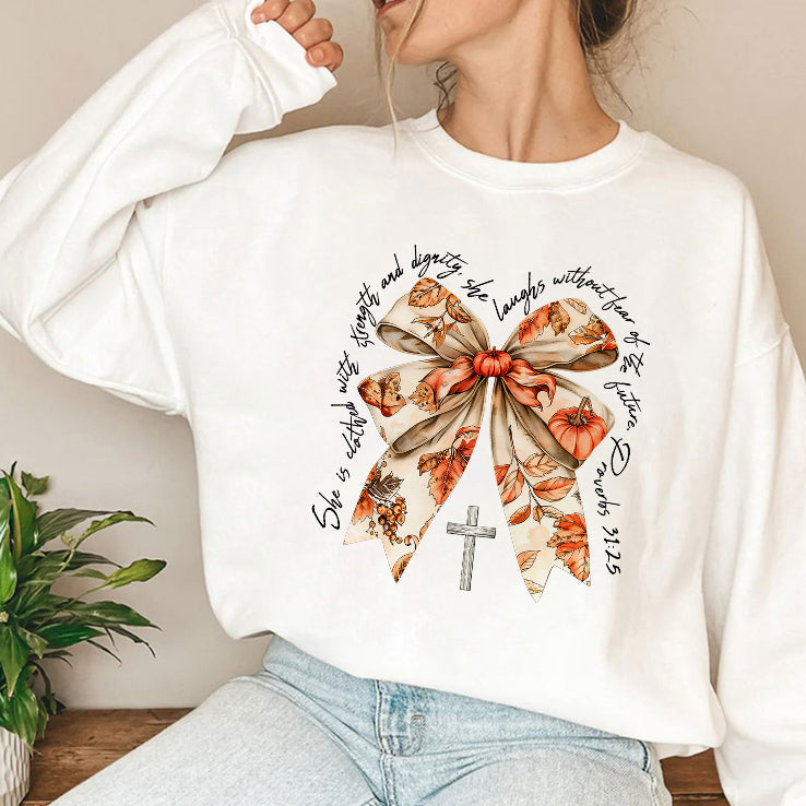 Proverbs 31:25 She Is Clothed In Strength And Dignity And She Laughs Without Fear Of The Future Shirt