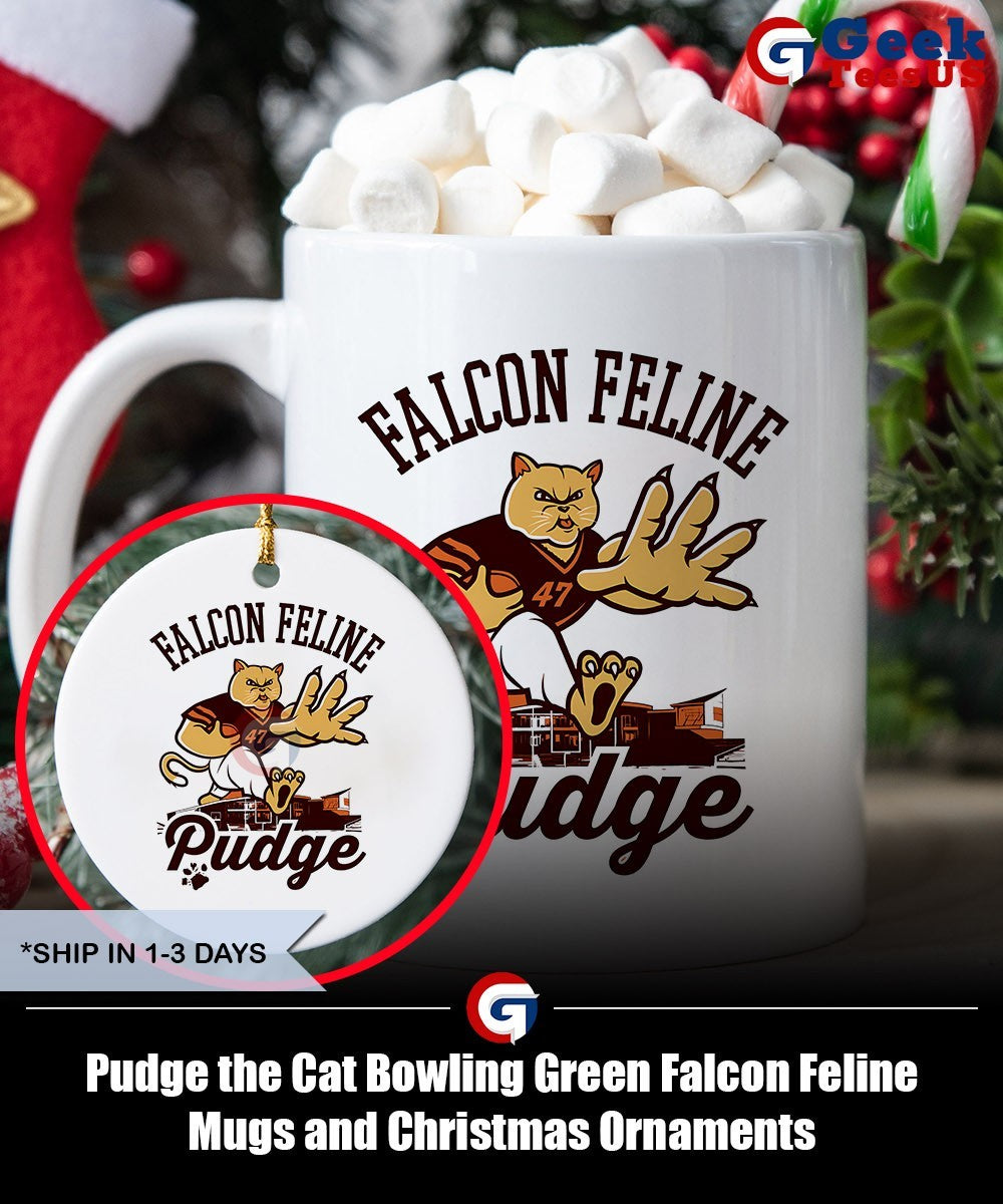 Pudge the Cat Bowling Green Falcon Feline shirt