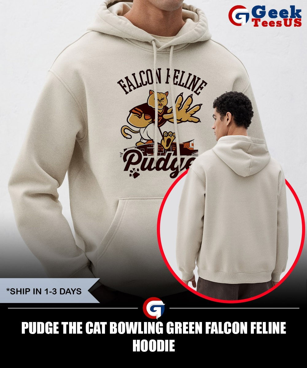 Pudge the Cat Bowling Green Falcon Feline shirt