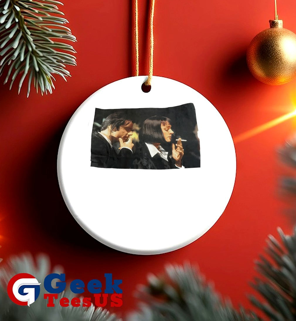 Pulp Fiction Vincent Vega and Mia Wallace smoking shirt