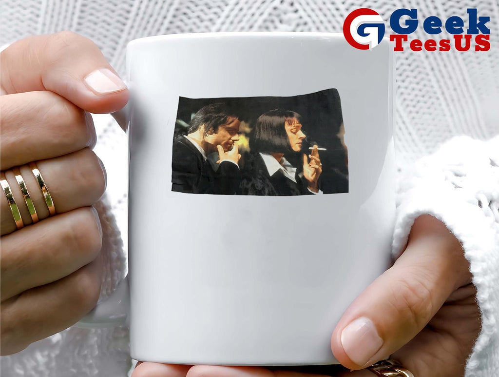 Pulp Fiction Vincent Vega and Mia Wallace smoking shirt