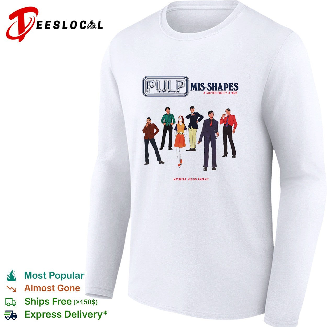 Pulp Mis Shapes sorted for E’s and Wizz band shirt