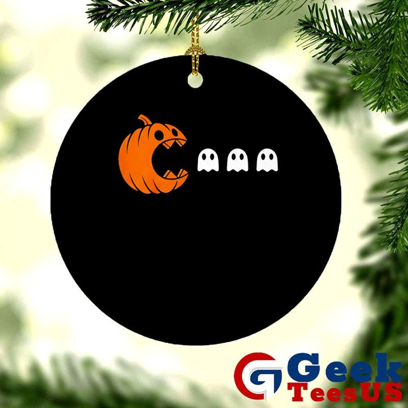 Pumpkin eating ghost Pacman Halloween shirt