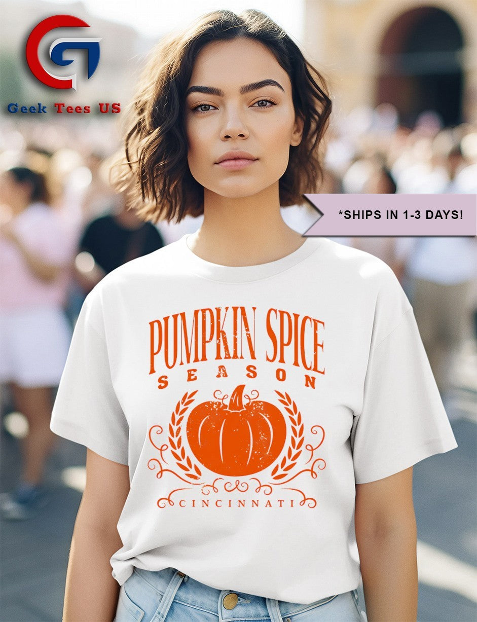 Pumpkin spice season Cincinnati Halloween 2025 shirt