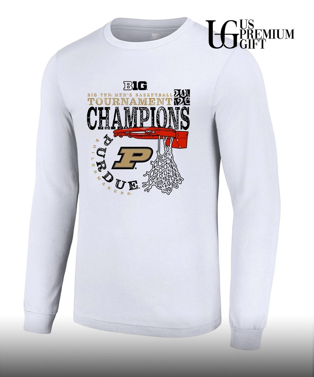 Purdue Boilermakers 2026 Big Ten Men’s Basketball Tournament Champions cut nets shirt