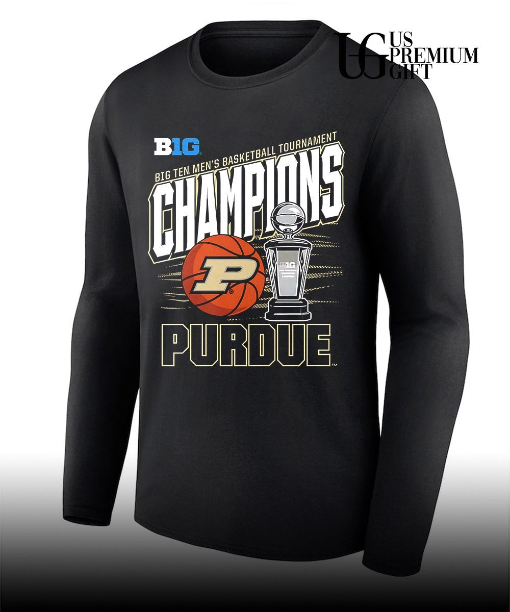 Purdue Boilermakers 2026 Big Ten Men’s Basketball Tournament Champions trophy shirt