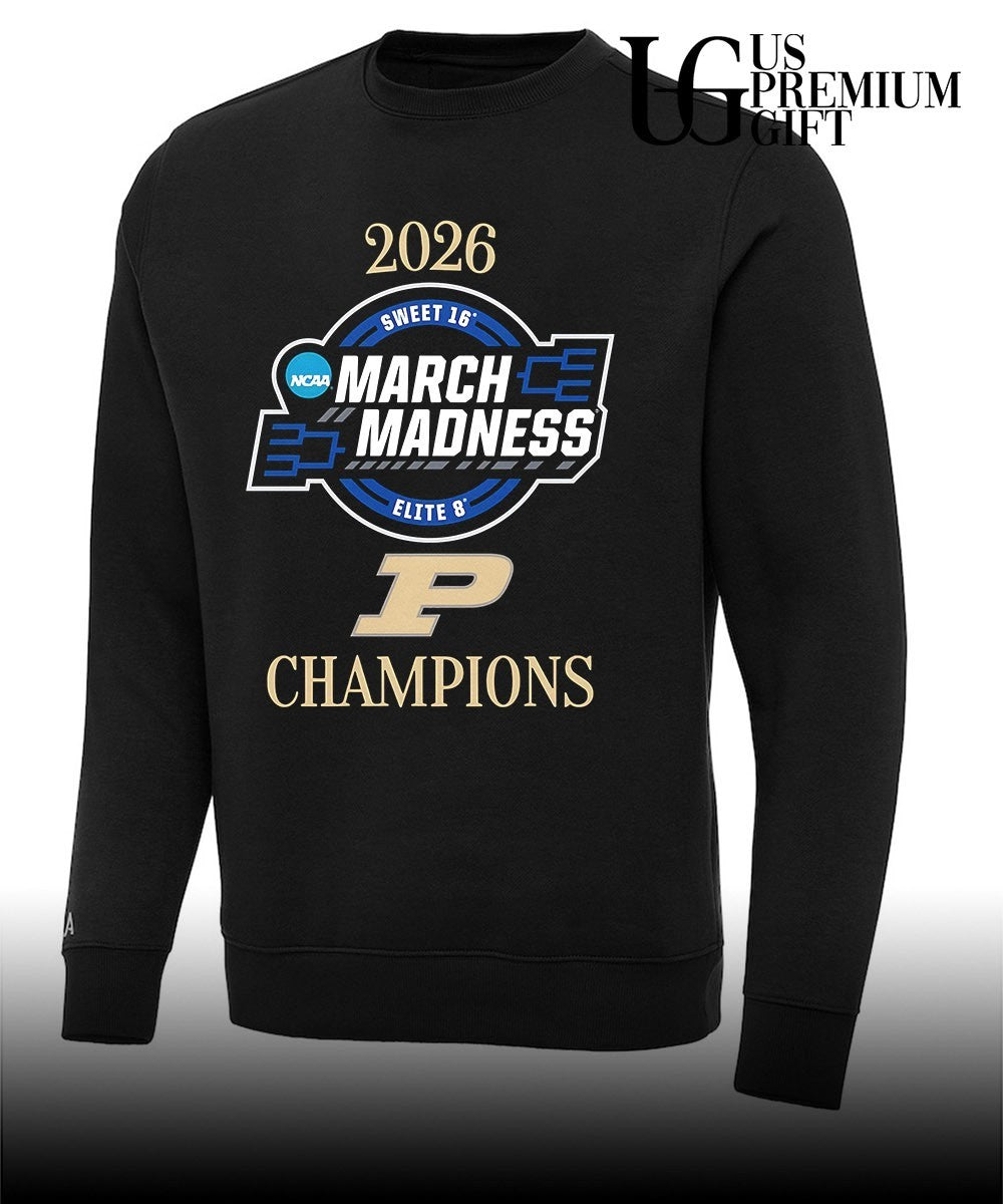 Purdue Boilermakers 2026 NCAA March Madness Sweet 16 Elite 8 Champions shirt
