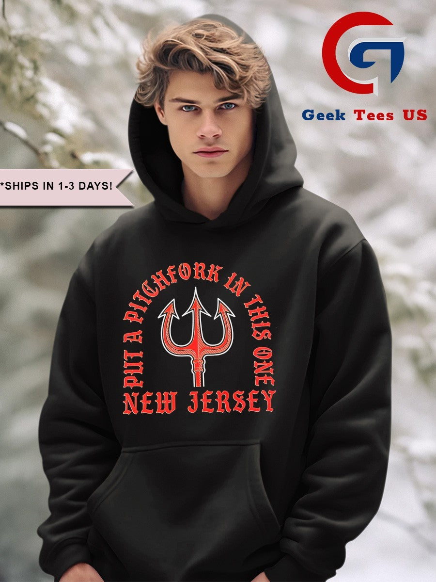 Put a Pitchfork in this one new jersey logo shirt