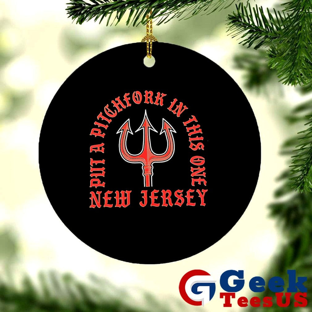 Put a Pitchfork in this one new jersey logo shirt