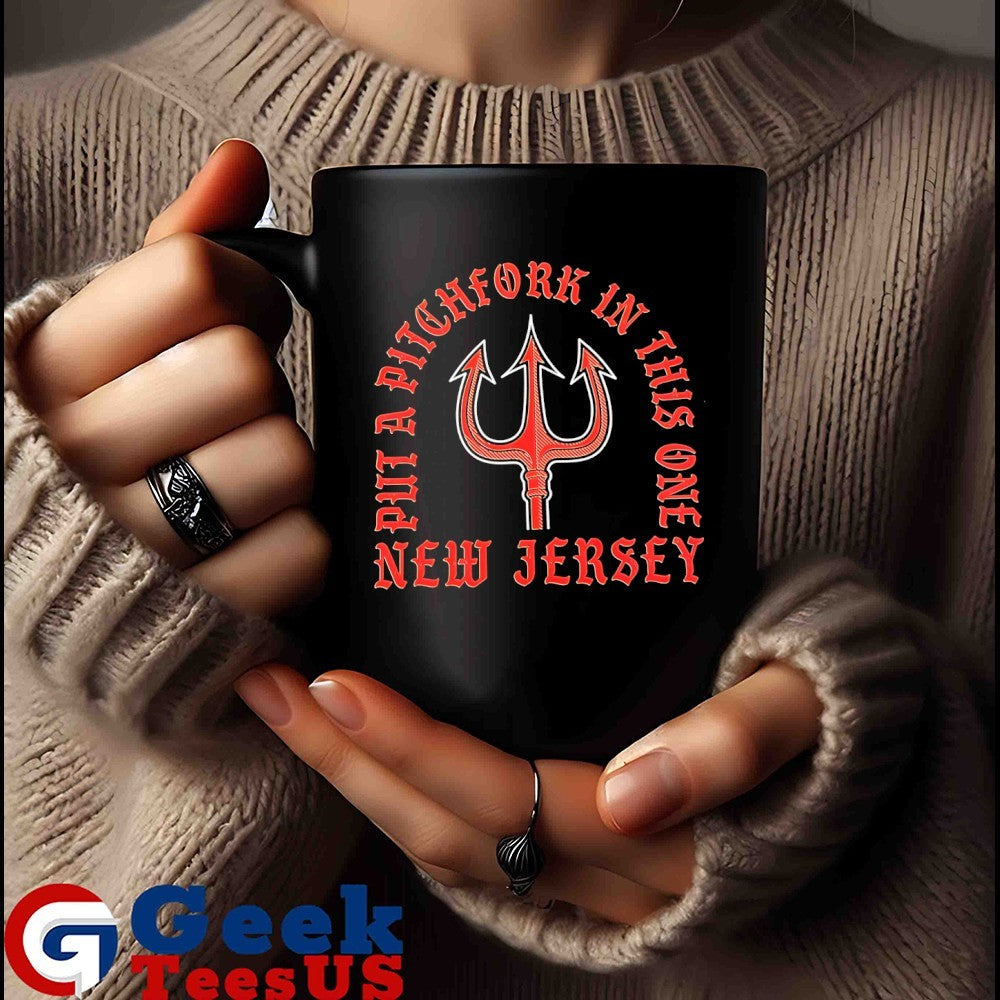 Put a Pitchfork in this one new jersey logo shirt