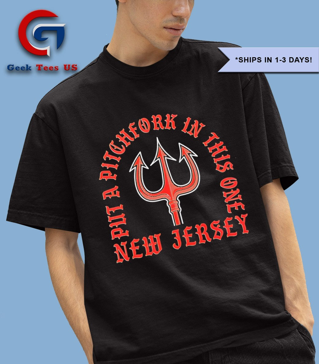 Put a Pitchfork in this one new jersey logo shirt