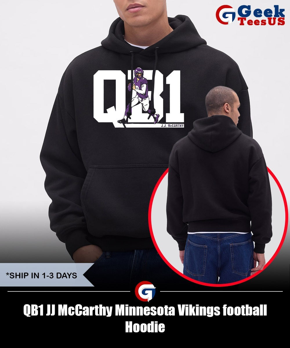 QB1 JJ McCarthy Minnesota Vikings football shirt