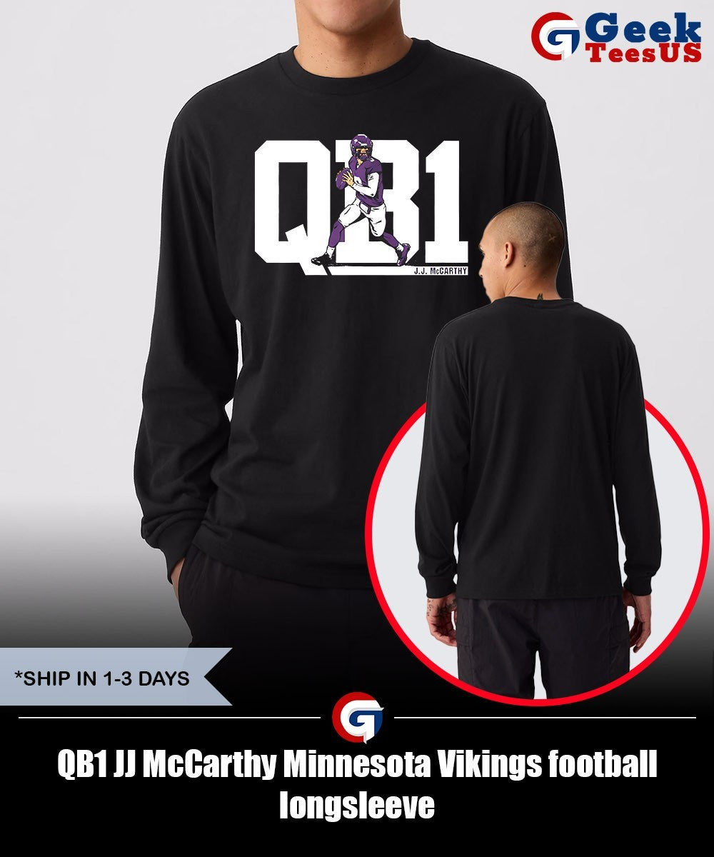 QB1 JJ McCarthy Minnesota Vikings football shirt