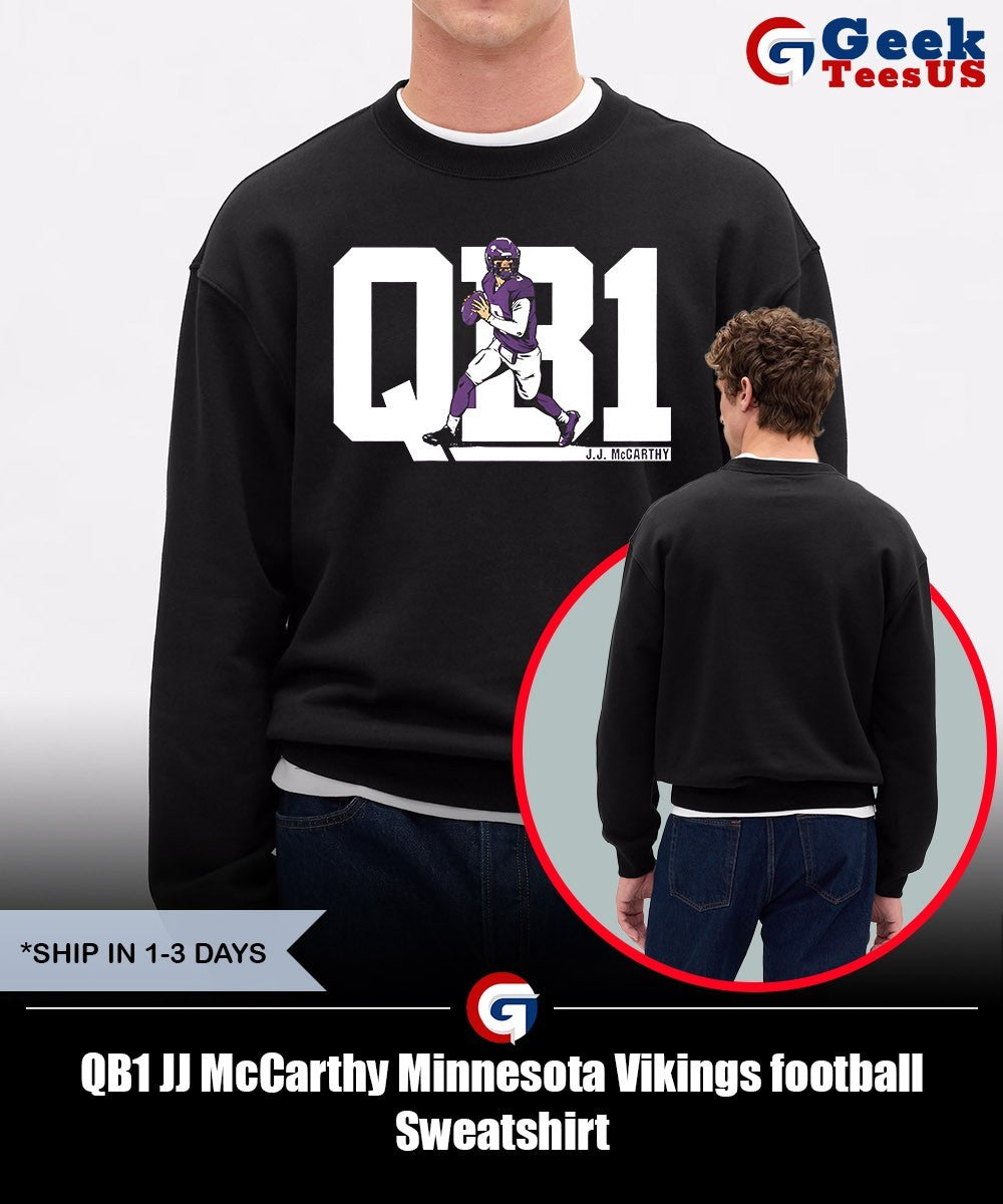 QB1 JJ McCarthy Minnesota Vikings football shirt