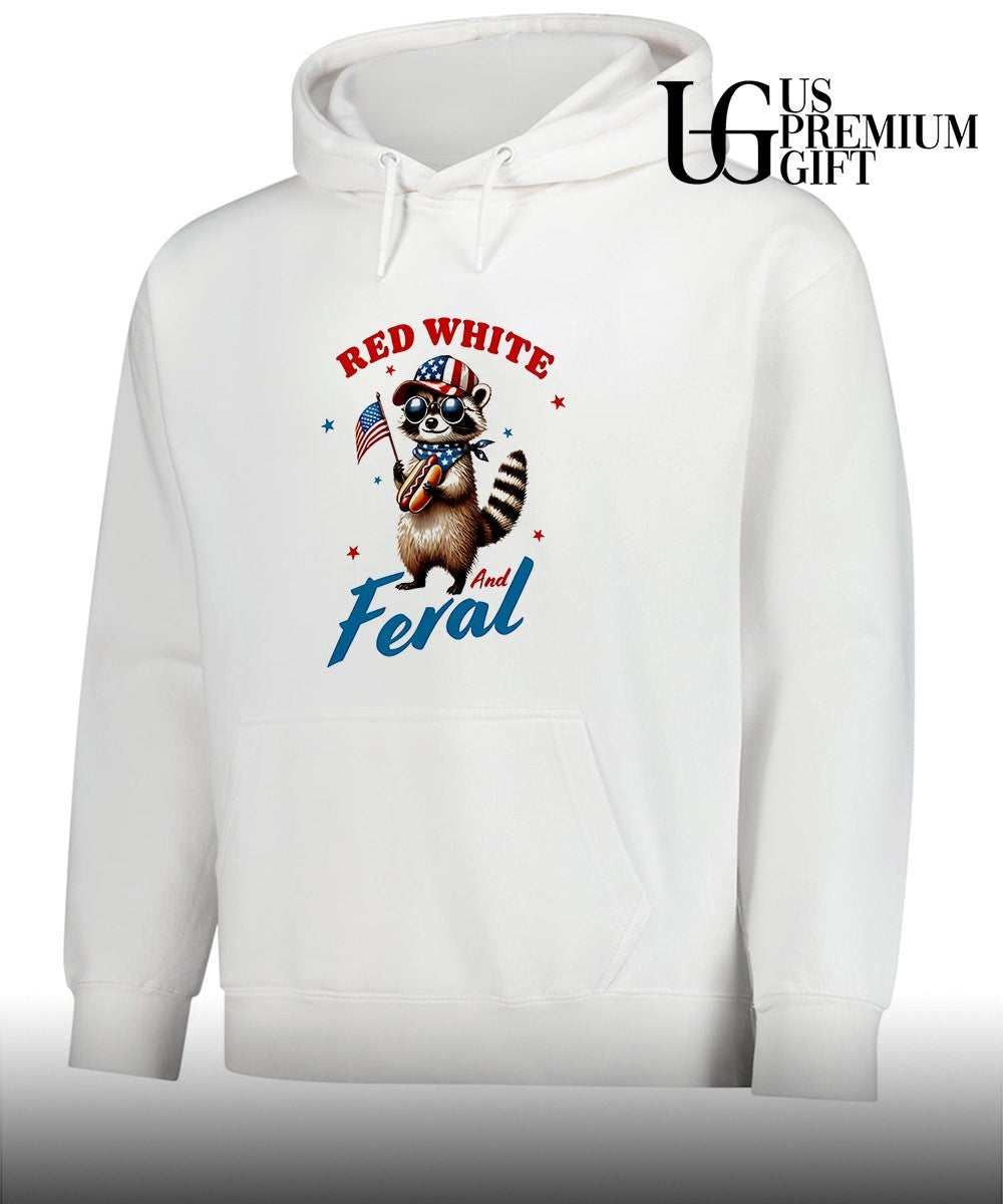 Raccoon Red White and Feral shirt