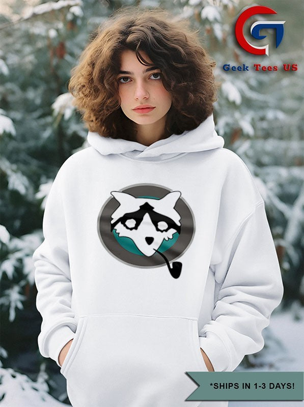 Raccoon with pipe shirt