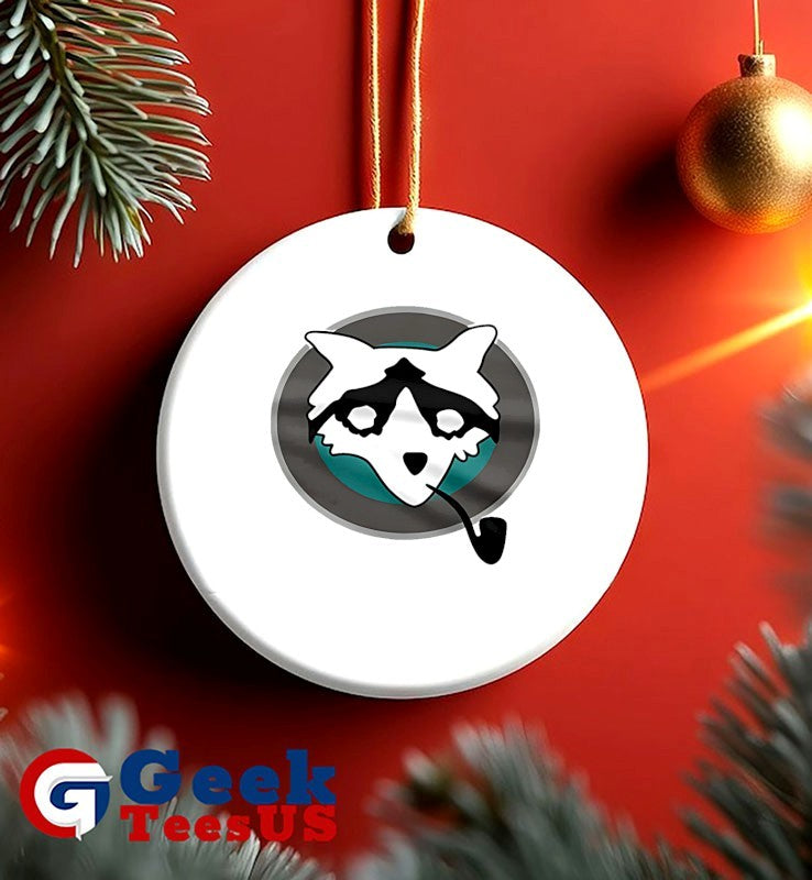 Raccoon with pipe shirt