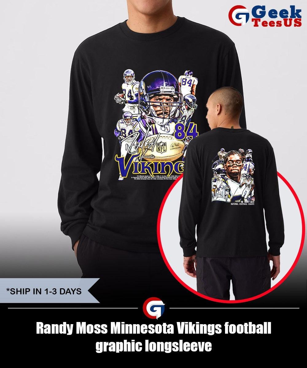 Randy Moss Minnesota Vikings football graphic T-shirt