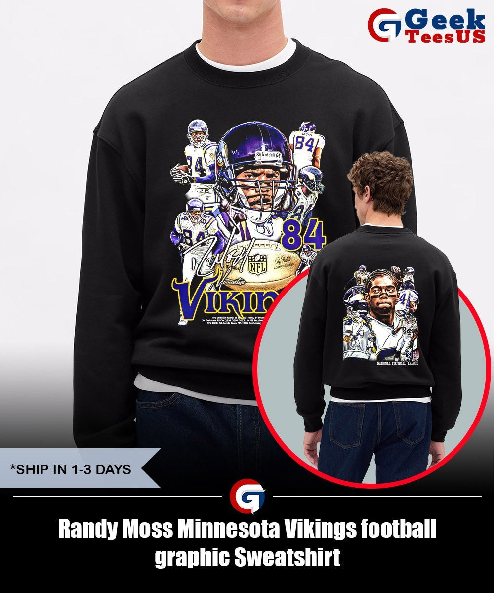 Randy Moss Minnesota Vikings football graphic T-shirt