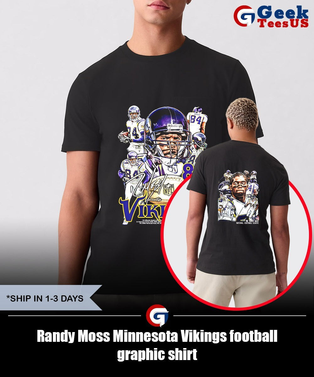 Randy Moss Minnesota Vikings football graphic T-shirt