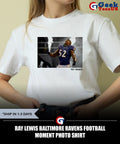 Ray Lewis Baltimore Ravens football moment photo shirt