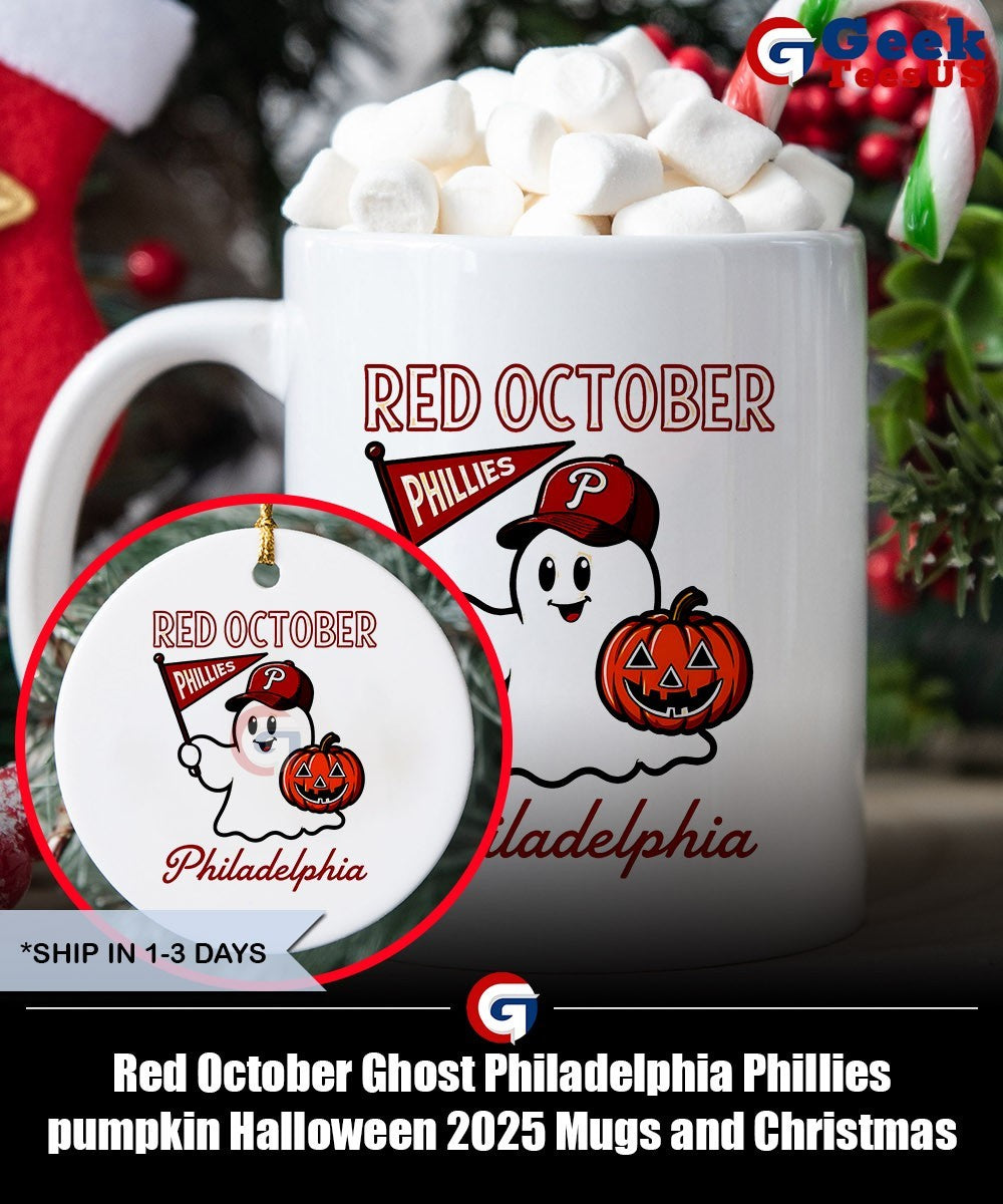 Red October Ghost Philadelphia Phillies pumpkin Halloween 2025 shirt