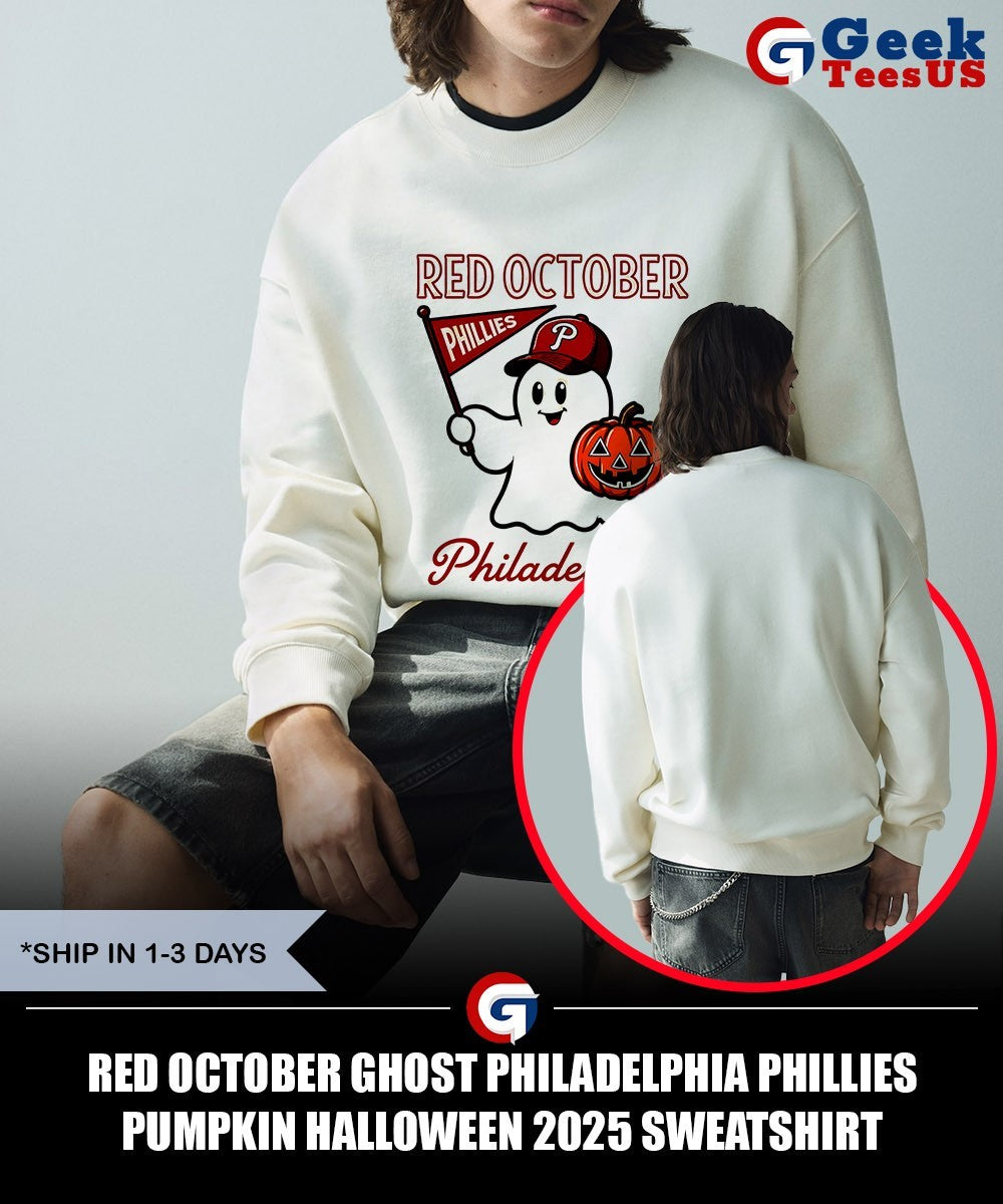 Red October Ghost Philadelphia Phillies pumpkin Halloween 2025 shirt