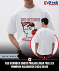 Red October Ghost Philadelphia Phillies pumpkin Halloween 2025 shirt